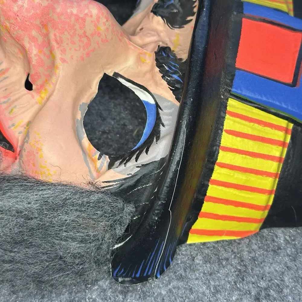 Plastic Mask Halloween Ben Cooper Vtg Witch Black Light Classic Hag 60s Cat Bat